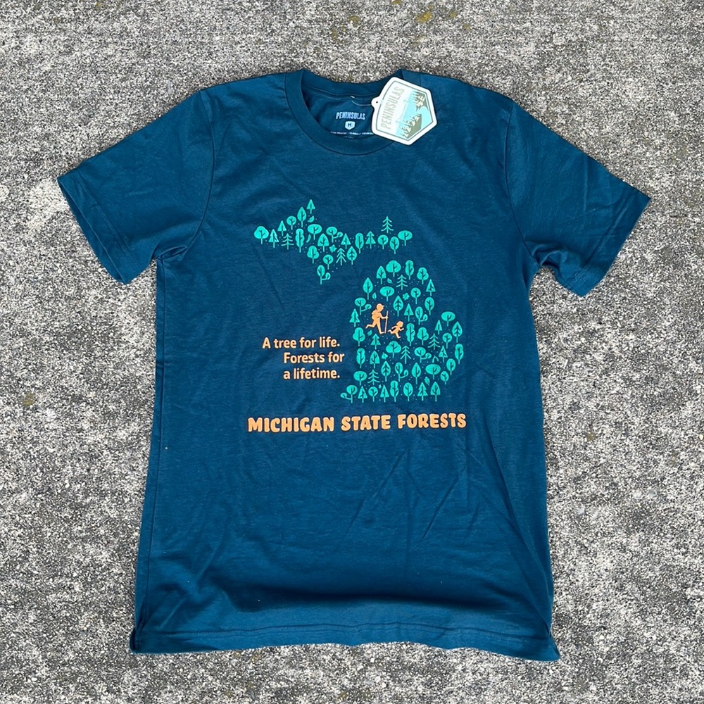 Michigan State Forests T Shirt Medium